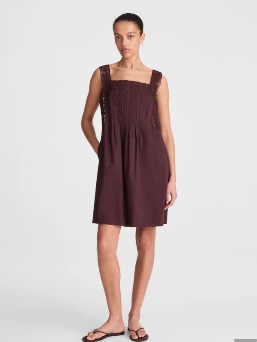 Madewell Sophie Mini Dress - Chocolate Brown (L)